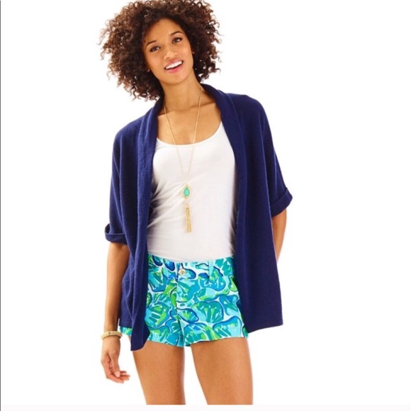 Lily Pulitzer Navy Long Cashmere - Picture 3 of 8